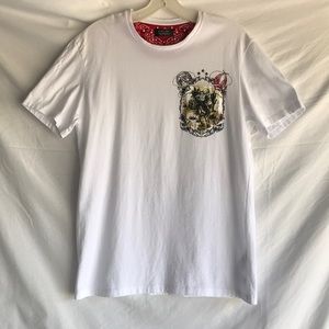 Zara man white T-shirt , cowboy design on pocket M